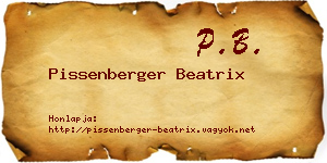 Pissenberger Beatrix névjegykártya